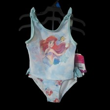 NWT Disney Princess Little Mermaid 3 Piece Swimsuit Set Sz 2T Tankini w/Cover Up