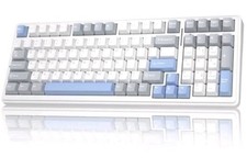 NEW Aula F99 Pro Wireless Gaming Keyboard Hot Swappable Switches Blue/White