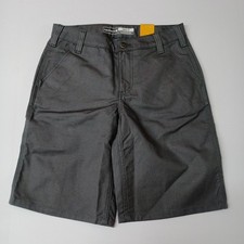 Carhartt Women s Canvas Work Shorts 10 Inseam Rugged Flex Loose Fit Size 2 Gray