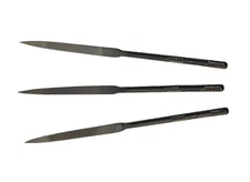 Nicholson 5-1/2" OAL Knife Needle File #2 Cut Medium Swiss Pattern LOT OF 3