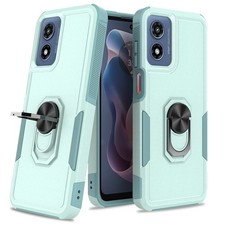 For Motorola Moto G Play 2024 Metal Ring Magnetic Support Kickstand Case
