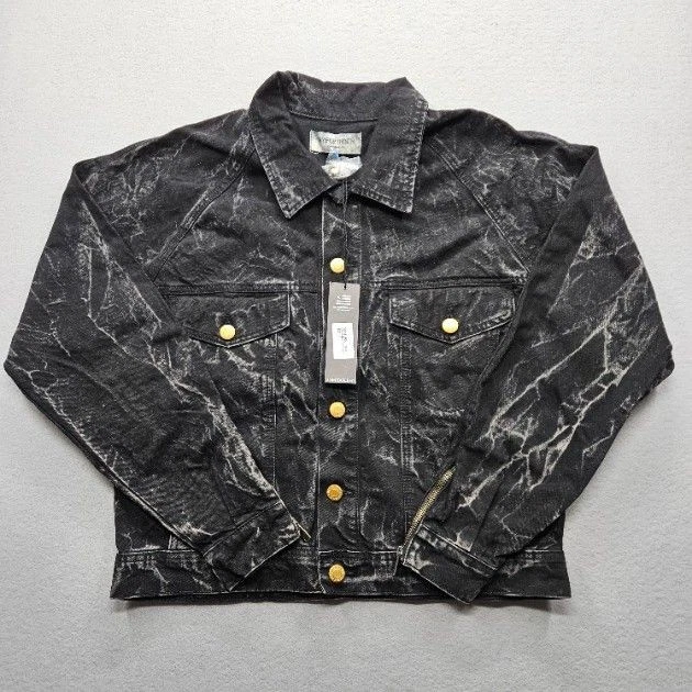 Hyper Denim Men's Size Medium Thunder Black Denim Jacket Slim Tapered NWT