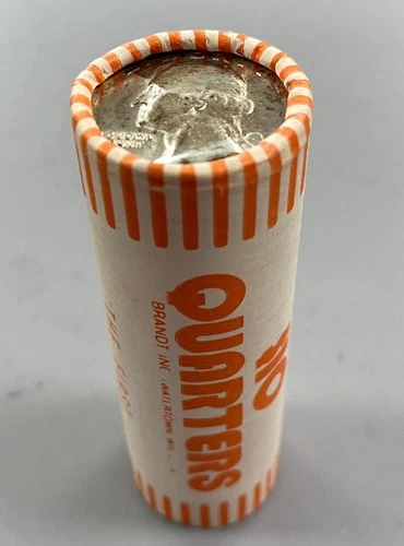 40 1964 D BU Bank wrapped Roll US 905 Silver Washington 25c  L24491