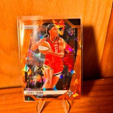 WNBA Prizm Jackie Young 2024 Panini  #1 Orange Cracked Ice Prizm Las Vegas Aces