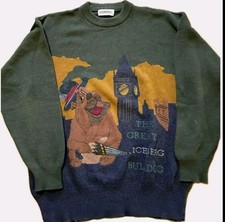 Iceberg Pullover Vintage  Disney  90s Gr. L/  XL  London  The Great Bulldog 