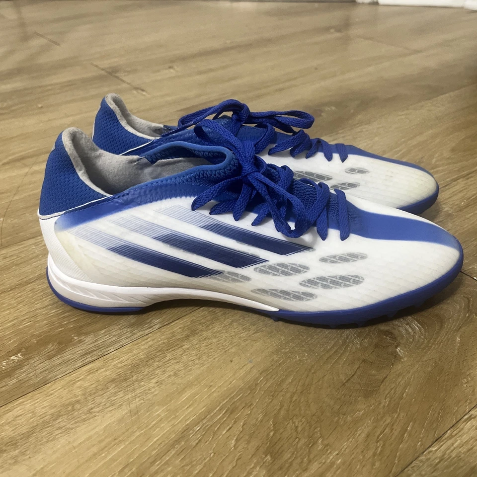 Adidas Hombres X Speedflow.3 Blanco Azul Zapatos de Fútbol con Cordones Talla 8 Foto 2 de 4