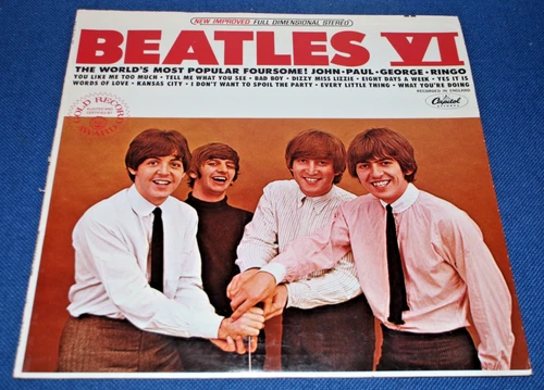Beatles VI LP (1978, Reissue, Purple, Winchester) Ultrasonically Cleaned, VG+/VG