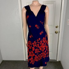 Vintage 70s Hawaiian Wrap Dress Cotton Floral Hibiscus Tie D4-4