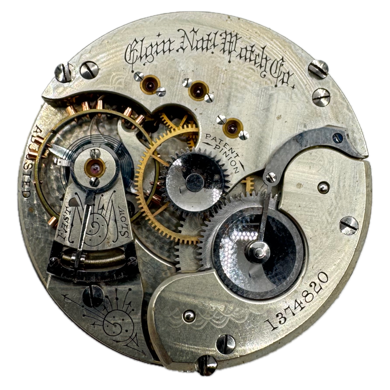 Antique 1884 Elgin 15 Jewel Grade 50 Pocket Watch Movement for Repair USA