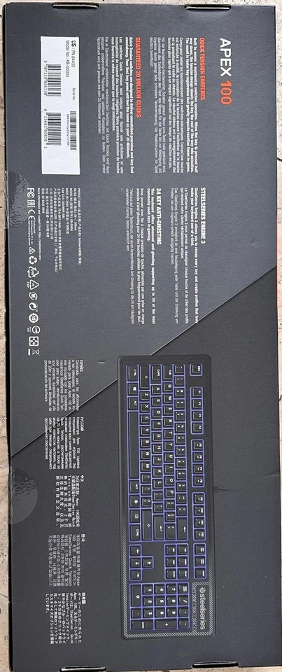 Steelseries Apex 100 Gaming Keyboard - Image 2 of 2