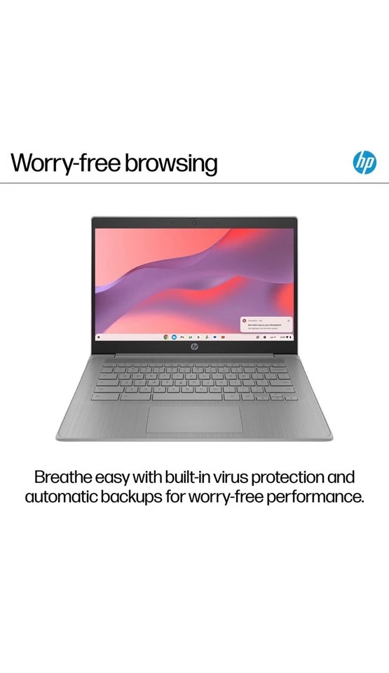 HP Chromebook 14a-ne1000na Intel Celeron N4500 35.6 cm (14inch) HD 4 GB LPDDR... - Image 4 of 4