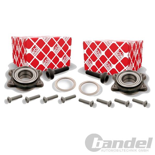 2X febi bilstein RADLAGER-SATZ Hinten Vorne Passend FÜR Audi A4 A6 A8 Seat Exeo-image