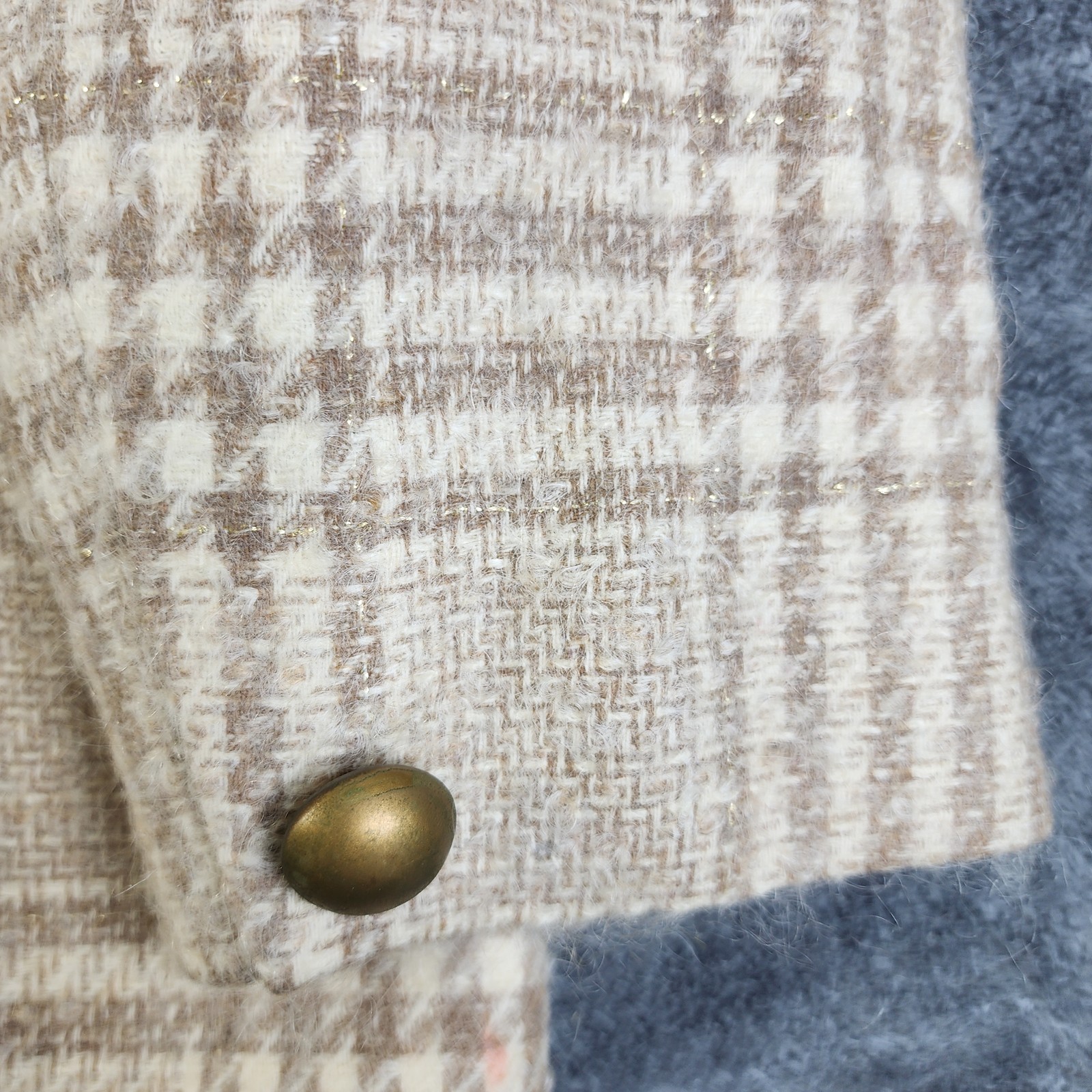 Pendleton Wool Blazer Plaid Check Jacket Beige Ta… - image 13