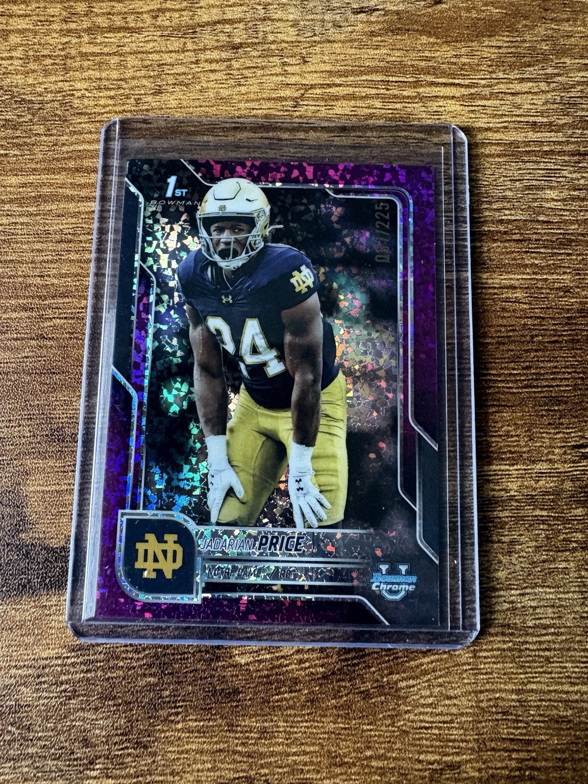 2025 Bowman Chrome U Jadarian Price 1st Fuchsia Mini-Diamond Refractor 37/225