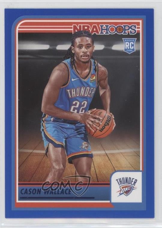 2023-24 Panini NBA Hoops Rookies Blue Cason Wallace #252 0g0n