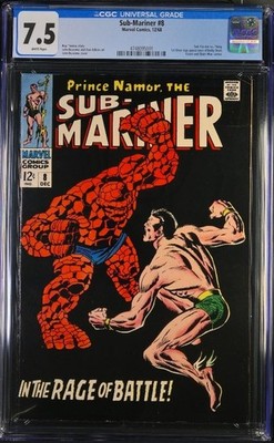 Sub-Mariner #8 CGC 7.5 WHITE   Silver Age Marvel 1968