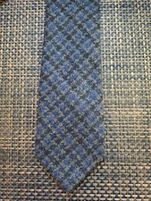 NWT Brooks Brothers 80 Wool Necktie Tie Black Blue Brown Check