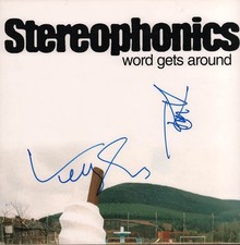 Stereophonics Signed x2 Autographed Word Album 12x12 Poster Flat