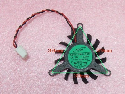 Cooler Fan For NVIDIA ADDA AB6812MX-GC0 37mm 2 Pin Graphics Card