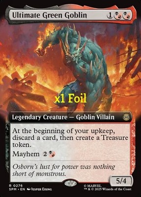 MTG Foil Borderless Marvel's Spider-Man SPM Ultimate Green Goblin MINT