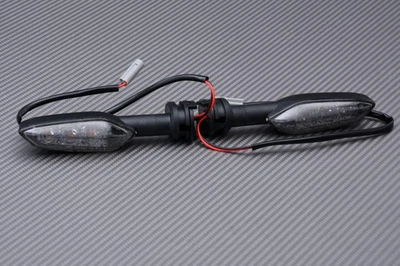 Paire Clignotants Avant Y-Perf LED Fumée Pour YAMAHA FZ6N (S1 / S2) 2004 - 2010 - Photo 1/2
