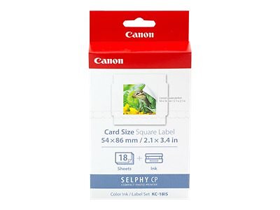 Canon Set inchiostro a colori KC-18IS e carta adesiva 54 x 86 mm 18 7429B001