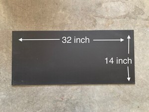 Rubber Sheets 1/8” inch thick x 14” inch wide x 32” inch Long Black