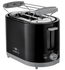 LENTZ 2-Schlitz-Toaster 2-Scheiben Toastautomat Brötchenaufsatz Krümelschublade