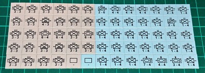Battle of the Bulge variant, for Avalon Hill, 63 counters+Rules+chart option#1