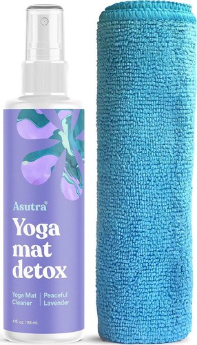 ASUTRA Yoga Mat Cleaner Spray (Peaceful Lavender), 4 Fl Oz - No Slippery Organic - Picture 11 of 12