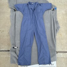 Sweet Company blue Short sleeve zip jumpsuit coveralls 70s vtg Pocket 38  Waist