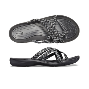 crocs women's swiftwater braided web flip