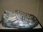 100% AUTHENTIC NEW MEN GUCCI NEW ACE GG COATED SILVER SNEAKERS UK 10/US 11 D — photo 4