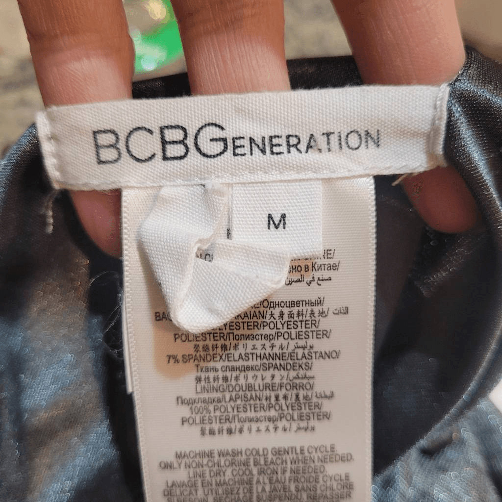 BCBGENERATION Women's Silver/Gray Poly/Spandex Co… - image 13