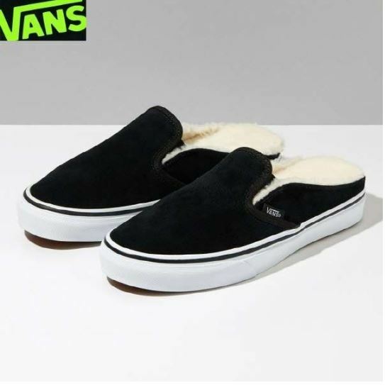 vans slip on suede fleece