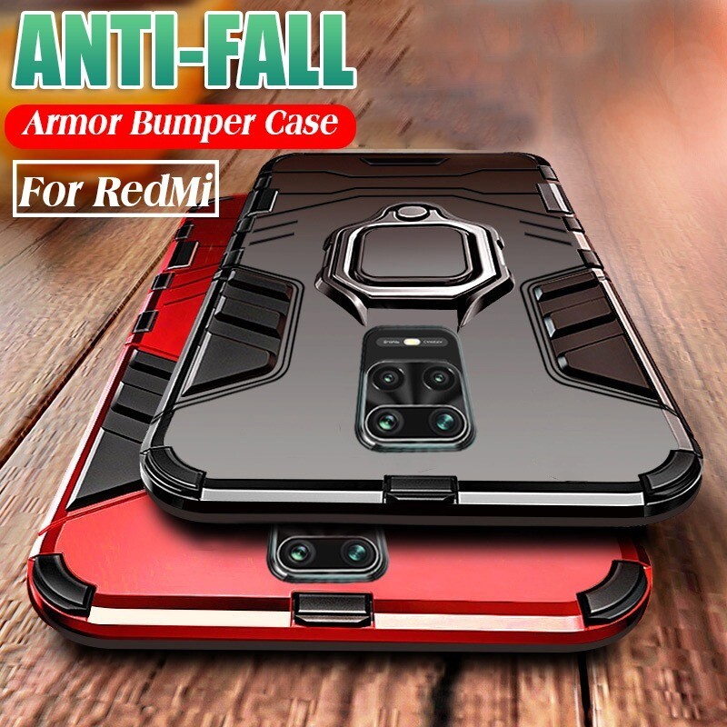 For Xiaomi Redmi Note 9 Pro 9S Case,Armor Rugged Magnetic Ring
