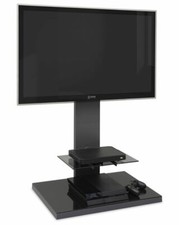 Munari Mobile Colonna in finitura Antracite per TV fino a 50'' ripiano in vetro