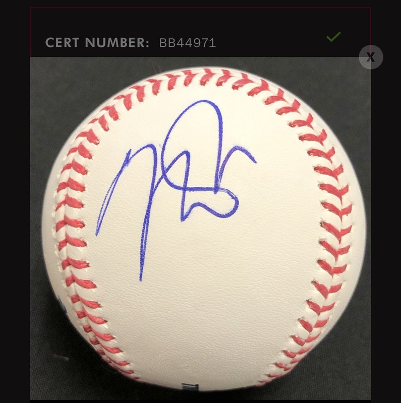 Mike Trout Signed Autographed Official MLB Baseball Manfred JSA LOA Angel HOF
