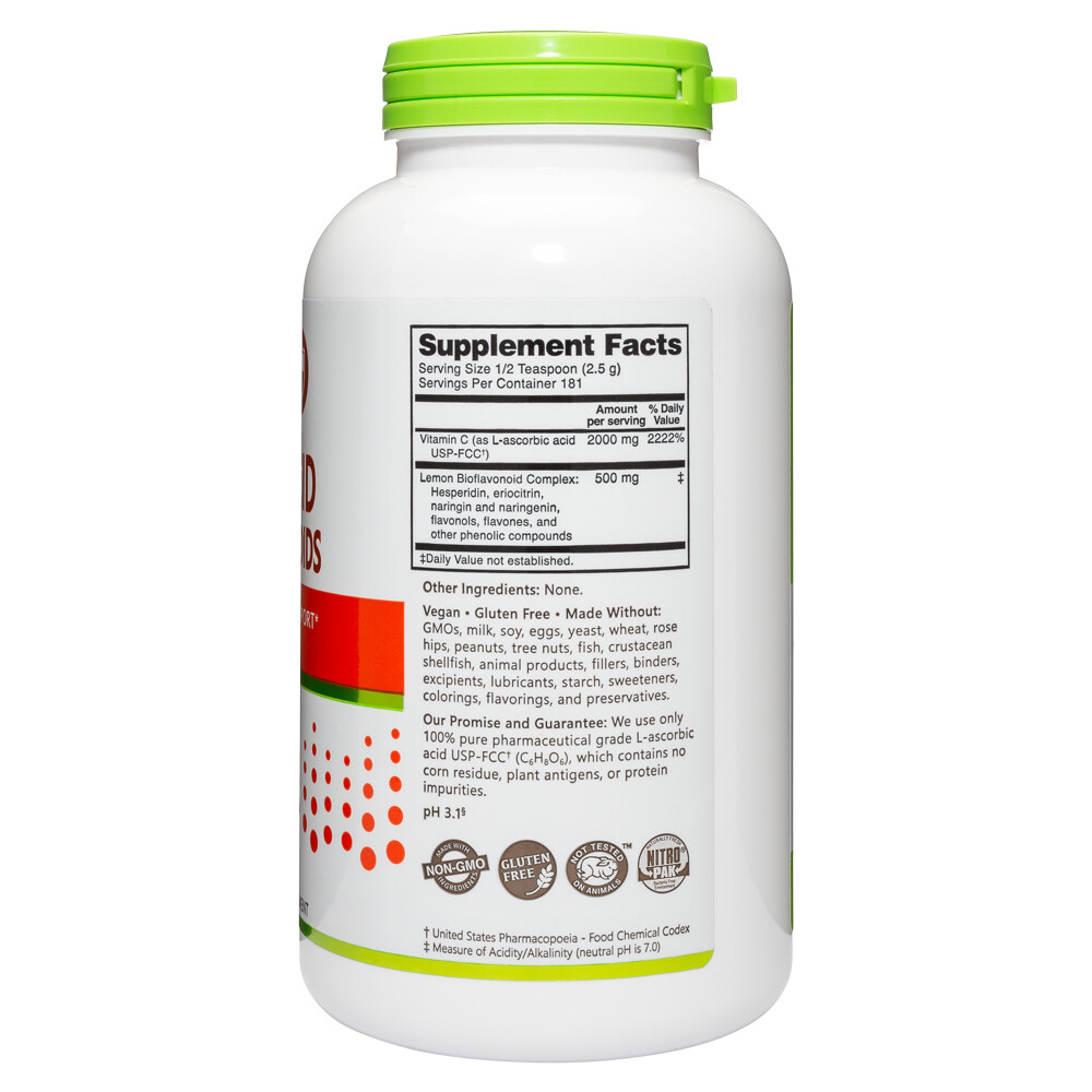 NutriBiotic Ascorbic Acid with Bioflavonoids 100pharmaceutical grade