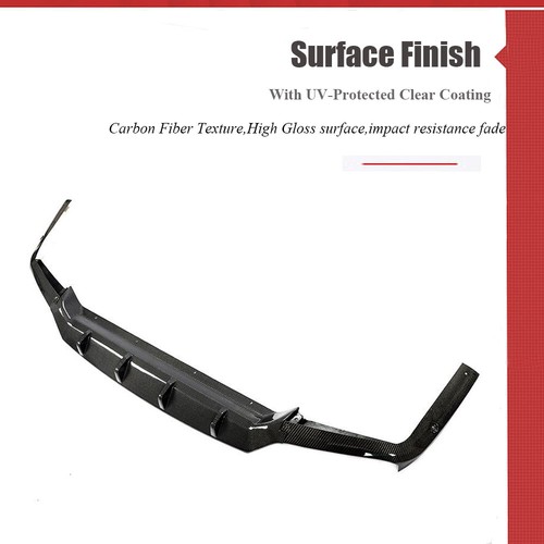 Difusor de parachoques trasero de carbono real divisor de labios adecuado para Porsche Cayenne 2018-2020 - Imagen 6 de 12