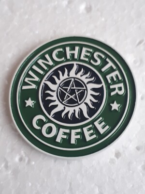 SUPERNATURAL TV-Serie Pin Anstecker  WINCHESTER COFFEE Jensen Ackles, Jared Pada