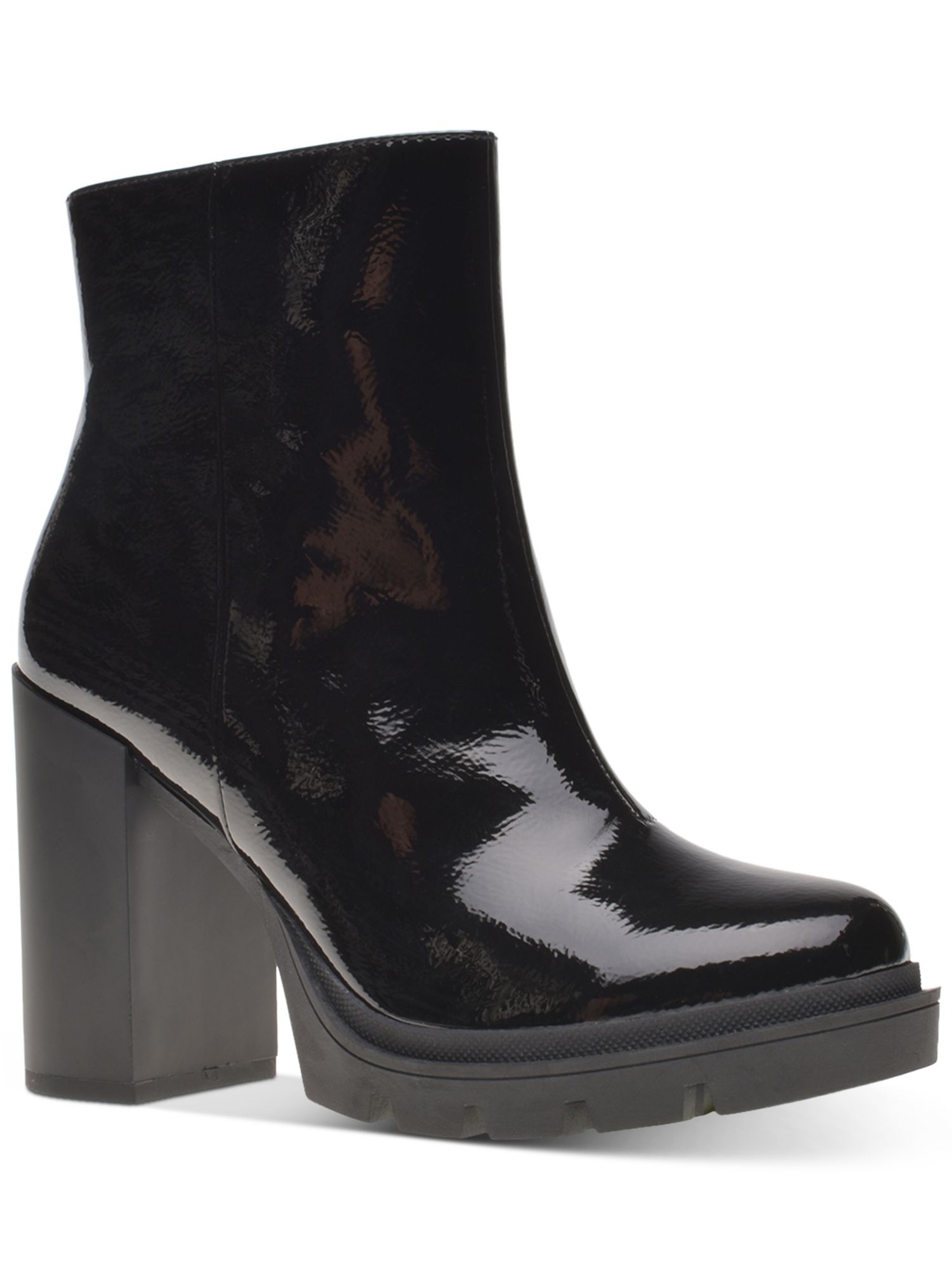 WILD PAIR Womens Black Breathable Lug Sole Slip Resistant Vanessa Booties 6.5 M