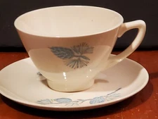 Vintage Marcrest Blue Spruce Pinecone Cup & Saucer, 1950's, USA