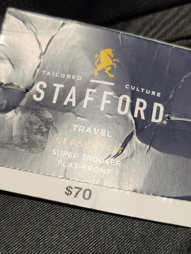 Stafford Travel Suit Separate Dress Pants 36 x 30 Trouser Classic Fit Grey Gray  - Bild 8 von 8