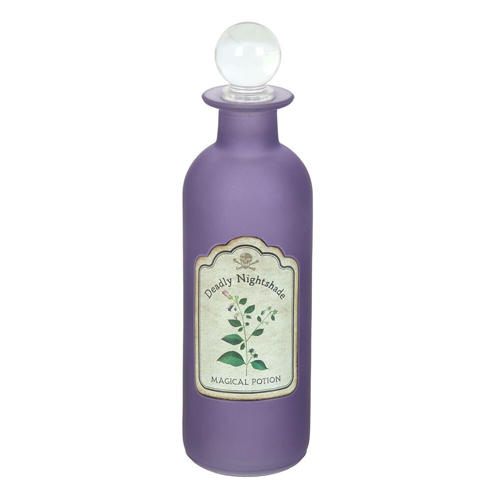 DEADLY NIGHTSHADE DECORATIVE GLASS POTION GLASS BOTTLE GOTHIC WITCH HORROR