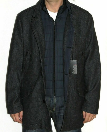 Wool Jacket by Alfani $149 Satin Lined Full Zip Slim Fit Button Up Medium New - Picture 2 of 5