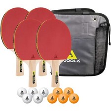 JOOLA Family Premium Table Tennis Bundle Set - 4 Regulation Ping Pong Paddles...