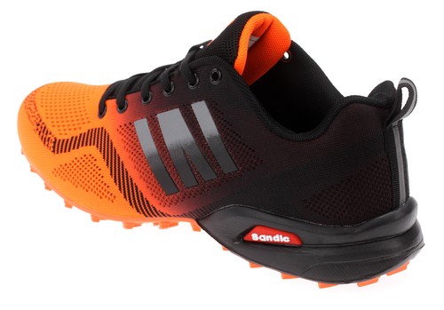 NEU Herren Turnschuhe Sneaker Sportschuhe Runners 20670 Orange Schwarz 41-46 - Bild 3 von 4