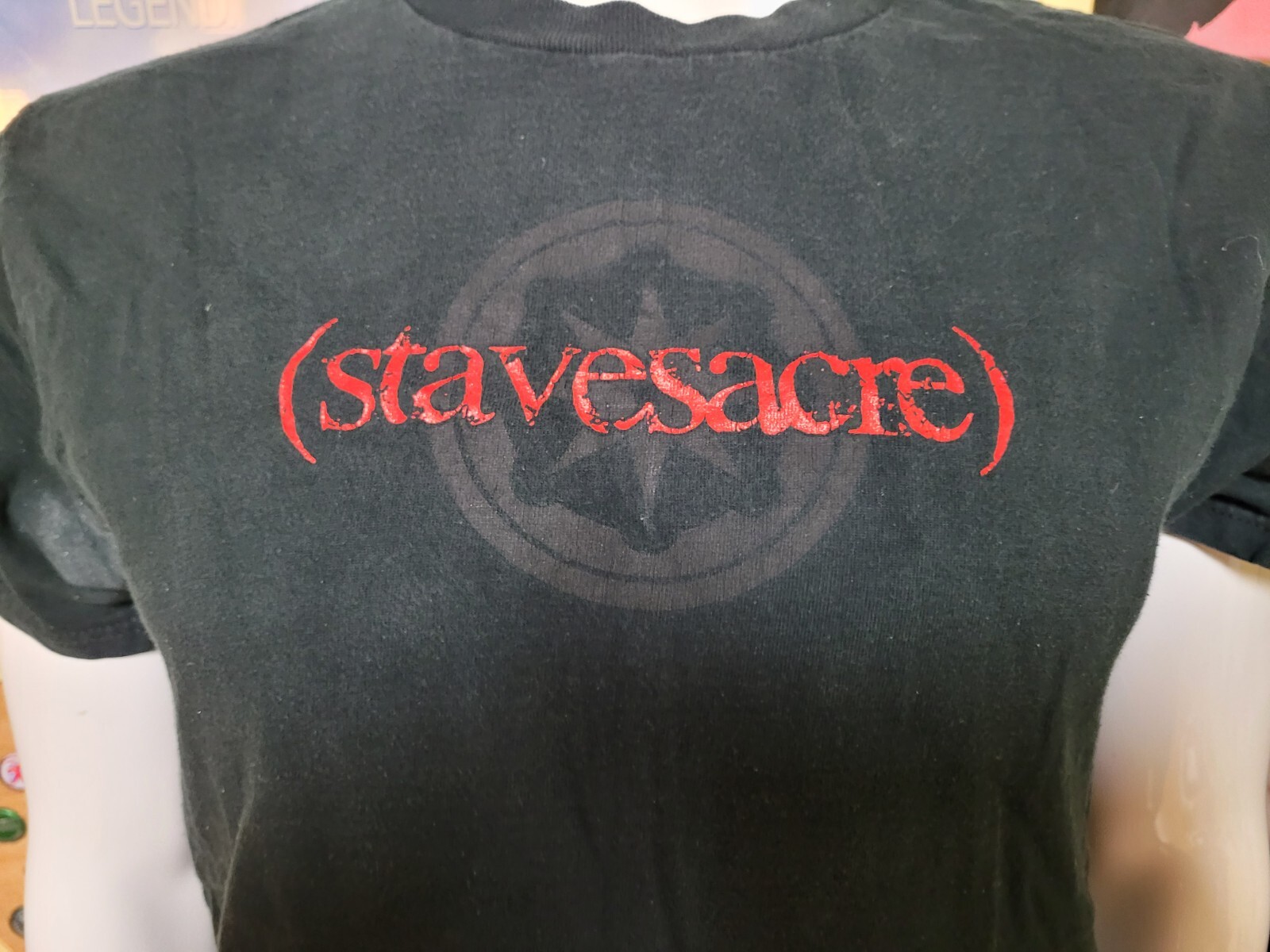 VTG 90s Stavesacre Christian Emo Band Logo T Shirt Me… Gem