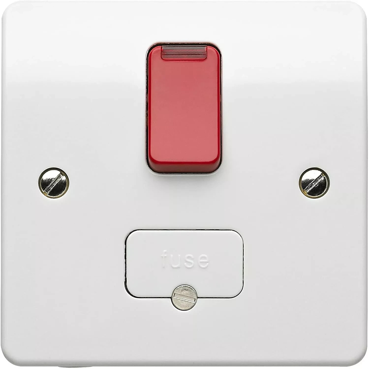 MK Electrical K370D1WHI 13A DP Neon Switched Connection Fused Spur Flex Outlet